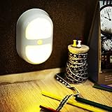 キュートLED赤外線モーションセンサーライト赤外線検出センサーキャビネットNight Lights Great for Baby Nursery、キッズ寝室リビングルーム、コリドームードライト(ホワイ