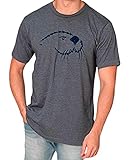 メンズロゴデザインヘザーグレーTシャツ 3L グレイ