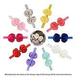 welandtechベビーガールズヘッドバンドソフトシフォンヘアリボン – 10値パック