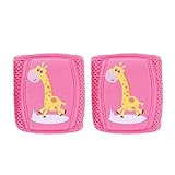 Domybest 子供 通気性 メッシュ スポンジ 赤ちゃん クロール 幼児 膝当て 二ーパッド 擦りむき防止 歩行勉強 コーマ綿 滑べり止め 通気性に優れ (ピンク)