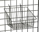 12 " x 12 "メタルGridwall SlatwallバスケットフックW / – ブラック