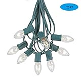 Goothy Outdoor Weatherproof Lighting Incandescent Replacement String Lights with 25FT Warm White Bul