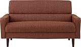 AZUMAYA 2人掛けソファ(幅120cm 素材/布) マフィン オレンジ色 GS-18OR