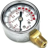Performance Tool 0-200 PSI Air Gauge for Air Tank Accessory W10055 [並行輸入品]