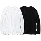 [ヘインズ] Tシャツ ジャパンフィット クルーネック 長袖 2枚組 H5420 メンズ