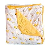 KYTE BABY Quilted Silky Bamboo Rayon Blanket (Baby 1.0 (36 x 36), Sunshine with Safari Pattern) by K