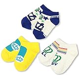 ベビードール スニーカーソックスセット 3足セット 靴下 レッグウェア ベビー 16-18cm 4ブルー