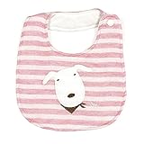 今治タオル PONちゃん ボーダー セルビエ (ベビースタイ, ピンク)