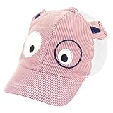 Yeefant 2018 新発売 超人気！赤ちゃん ストライプ 犬 ベースボールキャップ 男の子 女の子 UVカット 日焼け止め 子供 1−3歳 おしゃれ ベビー キッズ 帽子 野球帽 3 (レッド)