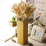 BAGEHUA 工芸品壺壺編まれた藁の籐リビングルームの装飾的な花小さな花のバスケット大