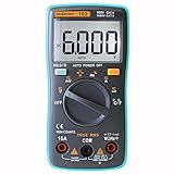 KKmoon RM102 デジタルマルチメータ LCDマルチメータ DMMマルチメータ True RMS/DC AC電圧/電流/抵抗ダイオード容量/静電容量測定 自動 極性識別電流計電圧計オーム 温度