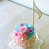 プリザーブドフラワー 花音 カノン ピンク 音符とト音記号のアレンジ canon