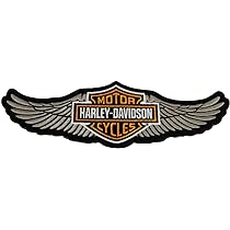 Amazon.co.jp: Harley-Davidson 8インチ 刺繍ウィングバー