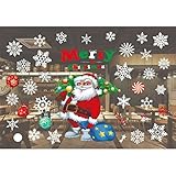 AMAA　ウォールステッカー ウォールペーパー　クリスマスツリー　 窓 シール 壁紙　サンタクロース　雪だるま　鹿　雪花　ハウス　クリスマスベル　ボール　DIY