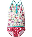 [ハットレイ] Hatley Kids ガールズ Wallpaper Flowers Color Block Swimsuit (Toddler/Little Kids/Big Kids) 水着 Wh