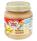 Cow & Gate Banana Custard from 4-6m Onwards 125g (Pack of 2) - 4～6メートル以降の125グラムから牛＆ゲートバナナカスタード (Cow 