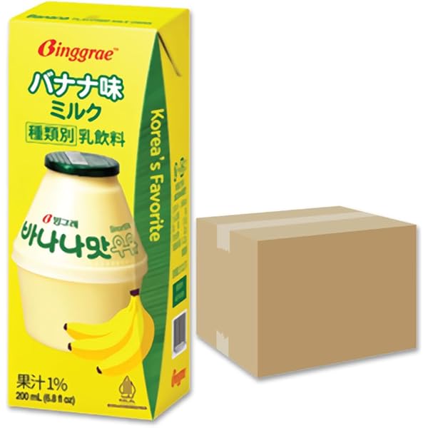 Amazon.co.jp: BINGGRAE BANANA MILK Banana Milk, 7.8 fl oz