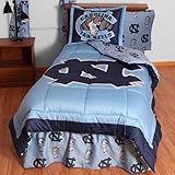 North Carolina Tarheels UNC Bedding Comforter & Sham Set ツイン ブルー NCUCMTW