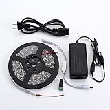 Flexible LED Strip Lights Kit, 6000K Cool White, 16.4ft/5m 300 Units SMD 5050 LEDs, IP65 Waterproof 