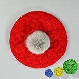 Honel ベレー帽 ニット帽 子供 ベビー 可愛い 高品? 秋冬 レッド