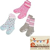 【3足セット】女児 ハイソックス【ドット・いちごリボン】 ドット-いちごリボン◇9-15cm