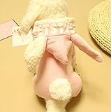 あったか ボーダーベア天 つなぎ 犬の服 ドッグウエア カバーオール オールインワン ロンパース ダックス チワワ トイプードル パグ 小型犬 ペット服 冬服 ベスト アウター コート (XL, 1)