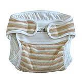 オーガニックコットン おむつカバー60cm　外ベルトタイプ 太ボーダー