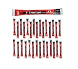 Cyalume SnapLight Red Light Sticks - 6 Inch Industrial Grade, High Intensity Glow Sticks with 12 Hou