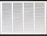 24 " W x 16 " HスチールReturnエアグリル – Sidewall and Cieling – HVACダクトカバー – ホワイト[外側寸法: 25.75 " W x 17.75 " 