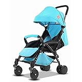 (crosmall)ベビーカー　バギー 背面ベビーカー 軽量 コンパクト　機内持ち込み可 (ライトブルー)