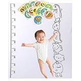 Mille Ti Rana 赤ちゃん 成長記録 がわかる ベビーフォト シーツ 寝相アート 百日記念 ベビーシャワー マンスリーステッカー セット (タイプA)