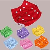 Qianquhui 7枚セット（7色）　新型ワンサイズ　フリーサイズ　メッシュ素材　ベビー用 オムツカバー