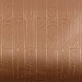Peel & Stick Backsplash Leather Slice Stitch Pattern Bronze Pearl Contact Paper Self-Adhesive Wallpa