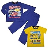 トミカ パジャマ TOMICA 2TOPS 天竺スウェット パジャマ キッズ 男の子 ボーイズ 【YP】fo-2top06 100cm ネイビー