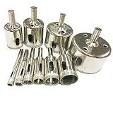 【Nanmara】ホールソー ガラス タイル 穴あけ ダイヤモンド コアビット 10本セット6mm/8mm/10mm/12mm/16mm/20mm/22mm/30mm/40mm/50mm