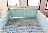 100% Cotton Percale Crib Bumper - Elephant by WM