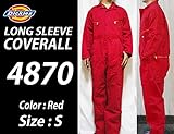 dickies ディッキーズ　4870 長袖 つなぎ Sサイズ　RD（レッド）　アウトレット