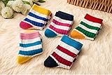 Edealing ( TM ) 3 Paris Kids Fuzzy Soft Cozyソックスストライプ新しいGreat for冬サイズ3 – 5 Years