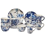 Certified International Corp 89116 indigold食器セット、マルチカラー