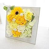 【夏に負けるな！サマーセール開催！】Made in japan　BIOフレグランスソープフラワー　カジュアルフレーム　壁掛け・置き型フレーム　クリアケース付き　日本デザイン　お祝い　記念日　お見舞い　