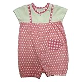 【SiShuNon/シシュノン】オシリクマウサ半袖ロンパース ベビー服 子供服 男の子 女の子 オシリ クマ ウサギ 半袖ロンパース 80 5 ピンク