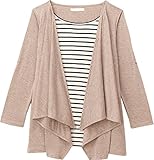 アビックス アルゴヴィア UVカット加工ドレープカーデドッキングトップス産後授乳服 M 杢ベージュ(オフ×ブラック) 天竺&スムース 356162