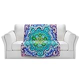 ブランケットウルトラソフトFuzzy 4サイズ！DIANOCHEデザインからby RachelブラウンMystic MandalaホームDecor Unique Designer芸術的スタイリッシュな