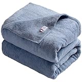トランパラン タオルケット 今治 シングル クーベルチュール 約140×190cm 日本製 今治タオル 綿100％ (サックスブルー)