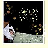 Lorny(TM) ウォールステッカー惑星の星蛍光永久発光ペーストステッカー子供部屋装飾的な光の夜のD60