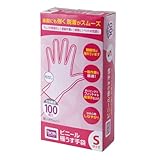 ビニール 極うす 手袋 HI06T82 S 100枚入 S