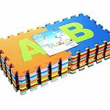 新しい26 Pcの発泡アルファベットの子供ソフトジグソーパズル遊ぶ学習マット (Size : Letter)