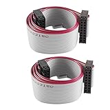 uxcell　フラットリボンケーブル　ハードドライブ　延長ワイヤーフラットケーブル　2本入り　プラスチック　40cm