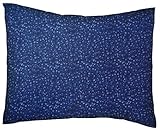 SheetWorld Crib / Toddler Percale Baby Pillow Case - Navy Petals - Made In USA by sheetworld