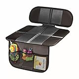 Ymgot チャイルドシートマット 車シートカバー 収納ポケット付き (グレー)